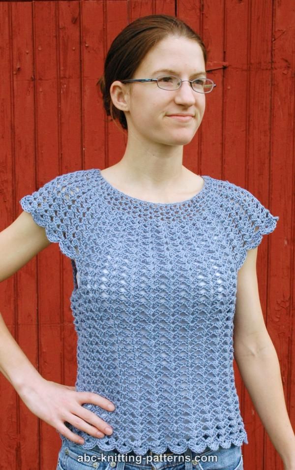Summer Top in Lily Sugar and Cream Solids | Crochet 