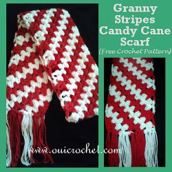 Granny Stripes Candy Cane Scarf
