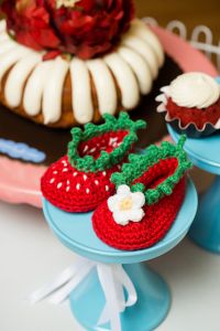 Strawberry Baby Booties