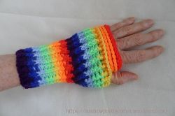 Cozy Rainbow Mittens