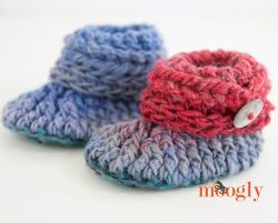 Ups and Downs Baby Booties