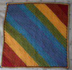 Diagonal Rainbows Baby Blanket