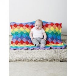 Tunisian Entrelac Baby Blanket