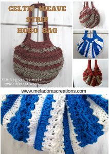 Celtic Weave Strip Hobo Bag