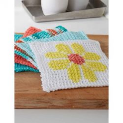Tunisian Simple Stitch Dishcloth