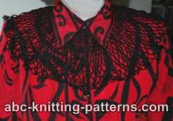 Crochet Black Ruffle Collar