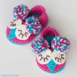 Owl Baby Booties