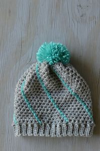 Diagonal Hatch Slouchy Hat