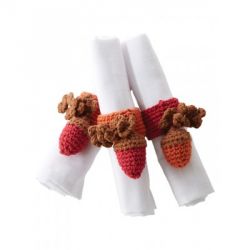 Autumn Acorns Napkin Rings