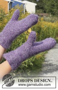 Bosnian crochet DROPS mittens