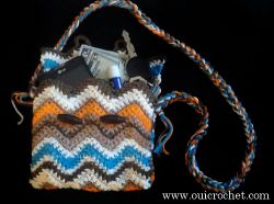 Southwestern Chevron Hip Purse