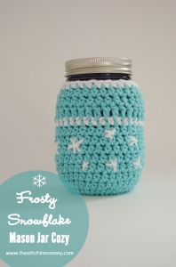 Frosty Snowflake Mason Jar Cozy