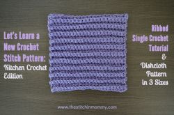 Ribbed Single Crochet Dishcloth