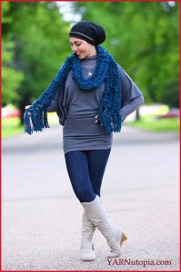 Chunky Bobble Stitch Scarf