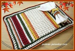 X Stitch Harvest Placemat and Napkin Ring