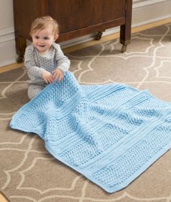 Faux Ribbed Baby Blanket