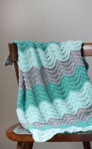 Feather and Fan Baby Blanket