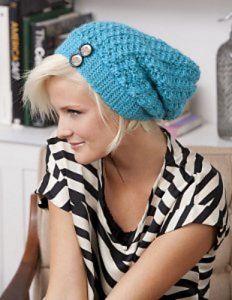 Blue Slouchie Beanie