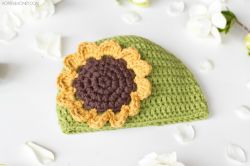 Sunflower Baby Hat