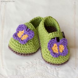 Butterfly Garden Baby Booties