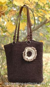 Felted Crochet Purse with 3-Color Flower