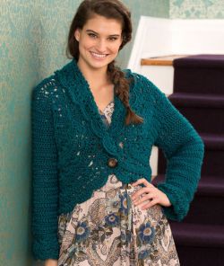 Buttoned Lace Cardigan