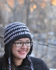 Striped Earflap Hat