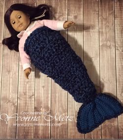 18" Doll Mermaid Tail Blanket