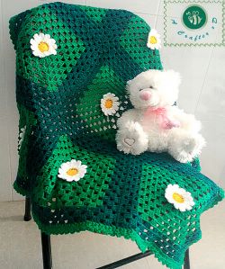 Wild Daisies Baby Blanket