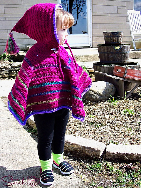 Crochet Patterns Galore - Hooded Poncho