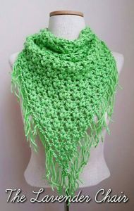 Clover Puff Triangle Scarf