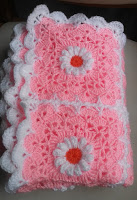Pink Daisy Baby Blanket