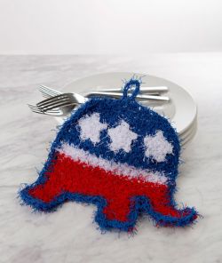 Patriotic Elephant Scrubby