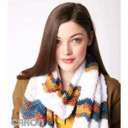 Chevron Stripes Crochet Scarf