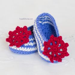 Sailor Baby Booties