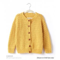 Adult Crochet Crew Neck Cardigan