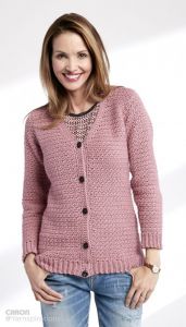 Adult Crochet V-Neck Cardigan