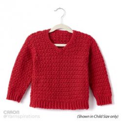 Crochet Patterns Galore - Adult V-Neck Pullover