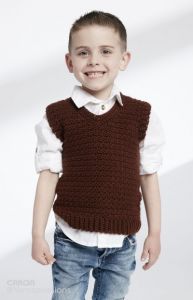 Child's Crochet V-Neck Vest