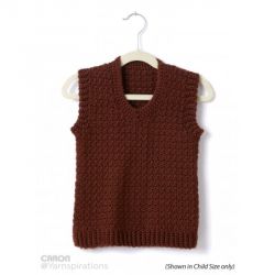 Adult Crochet V-Neck Vest