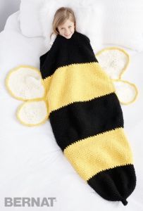 Bumble Bee Crochet Snuggle Sack