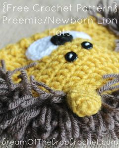 Preemie/Newborn Lion Hats