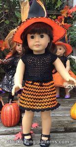 American Girl Doll Halloween Skirt and Top