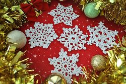 5 Crochet Snowflakes