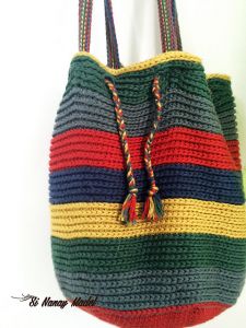 Over-sized Stripped Market Bag