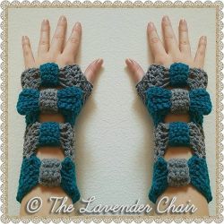 Valerie's Cinched Bow Fingerless Gloves