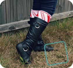 Candy Cane Boot Cuffs