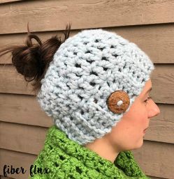 Chunky Messy Bun Hat