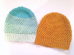 Puff Stitch Slouchy Beanie