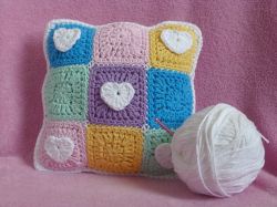 Pastel Hearts Mini Pillow